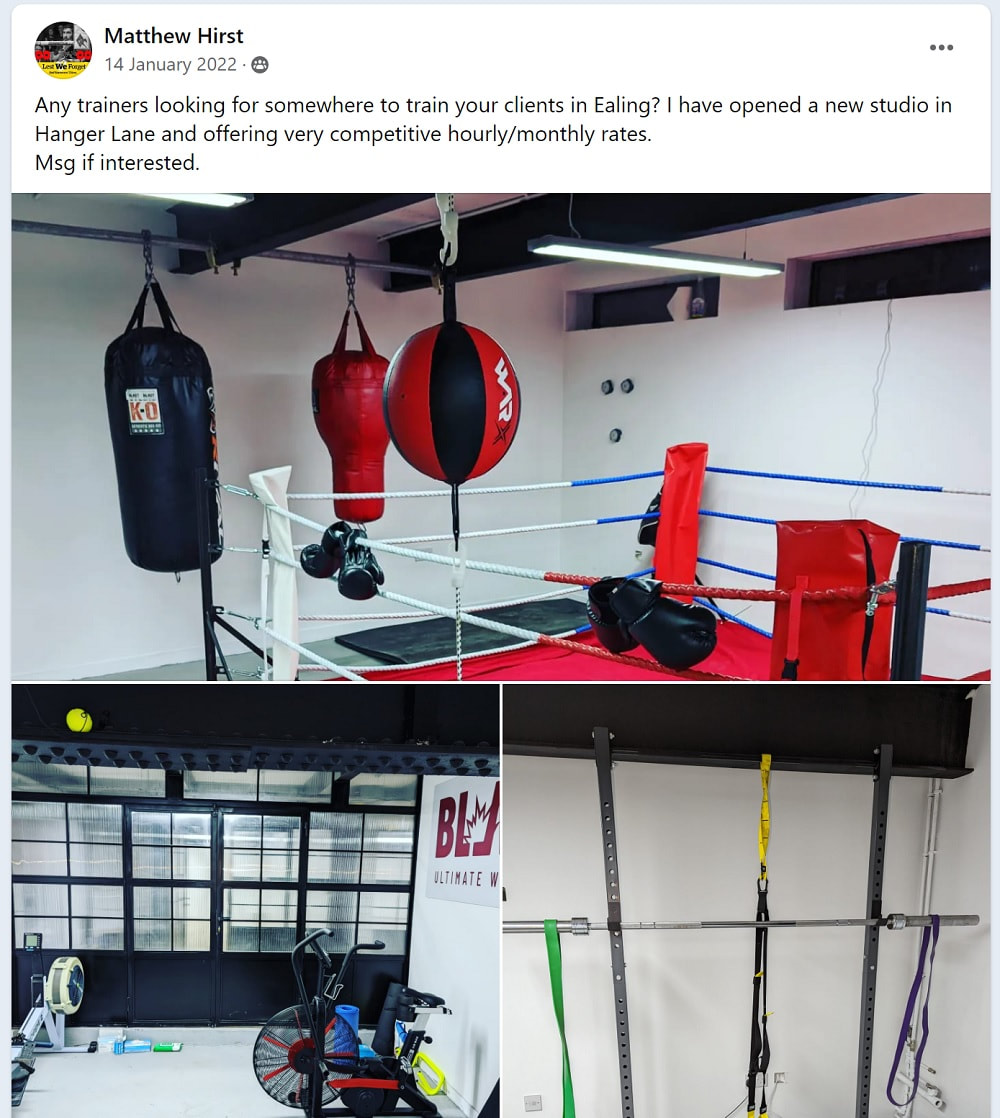rent out gym space for personal trainers