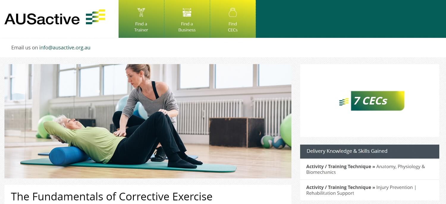 AUSactive - The Fundamentals of Corrective Exercise