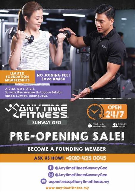 anytime fitness malaysia pre-opening sales