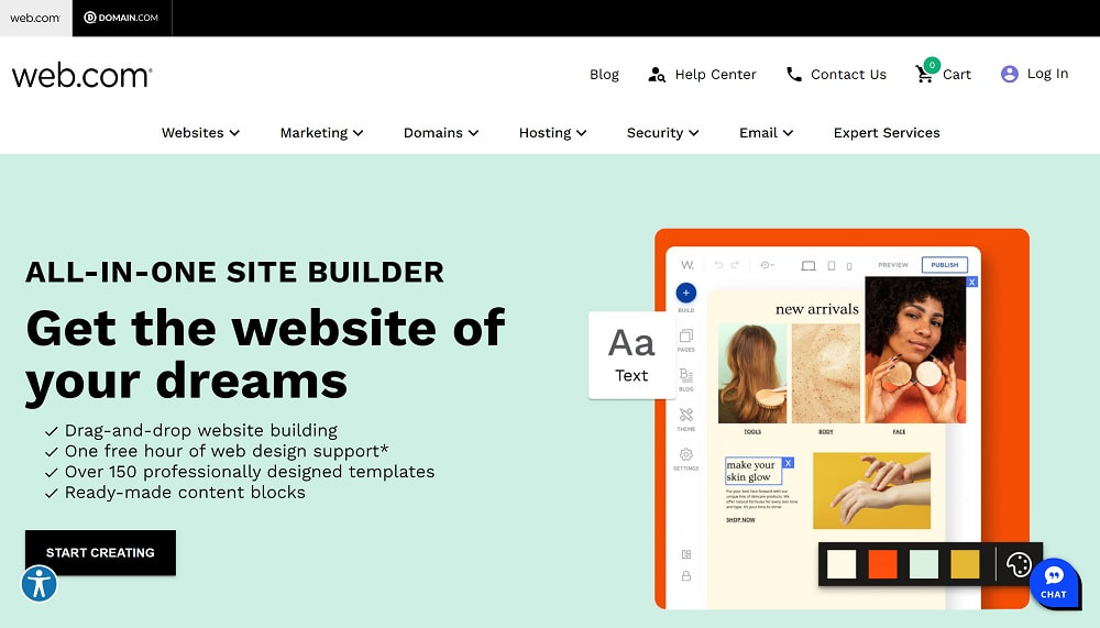 web.com diy webdesign platform
