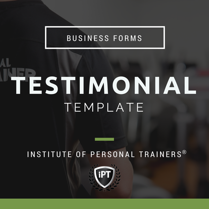 Personal Trainer Testimonial Template