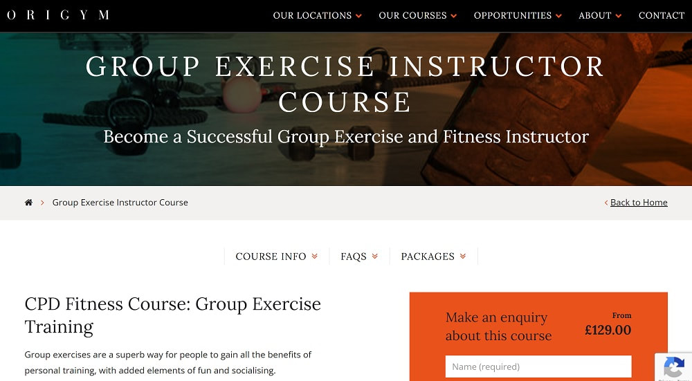 9 ORIGYM Group Exercise Instructor