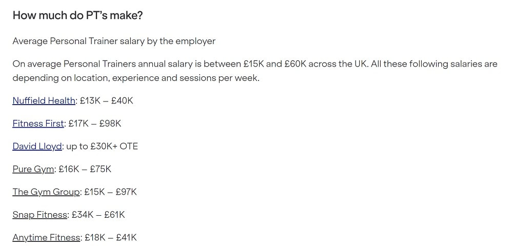 employed PT salary UK