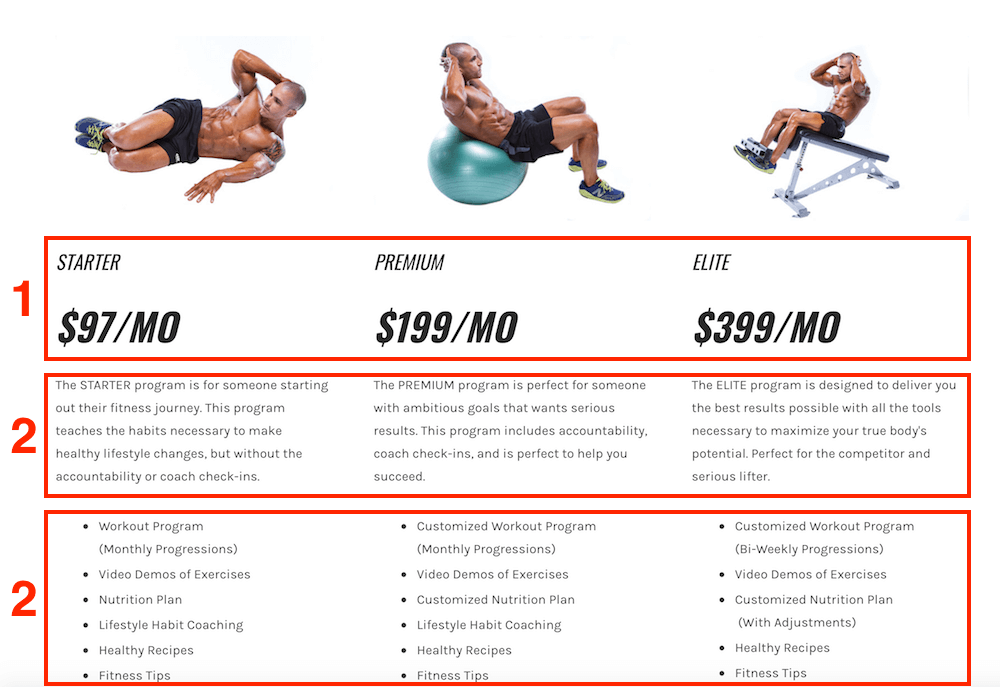 Tobias Young Fitness Packages